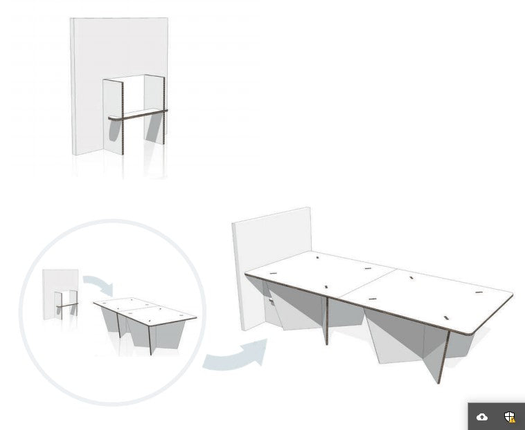 Muebles de carton para home staging