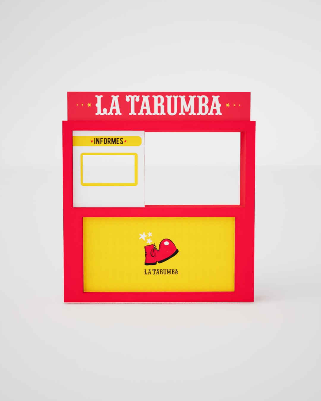 Módulo de Boletería Ecológico de Cartón | Personalizado