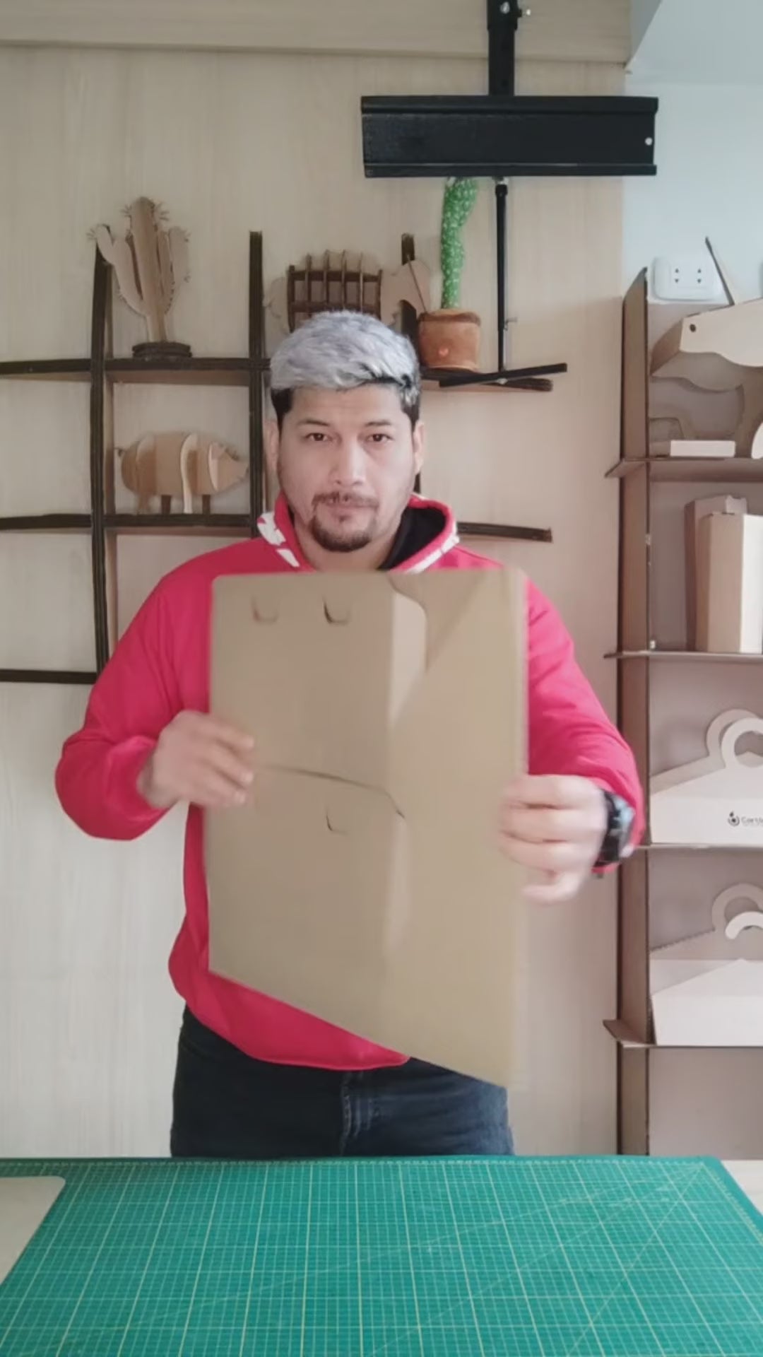 exhibidor plegable de carton