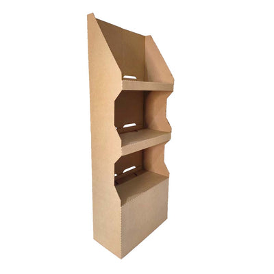 exhibidor plegable de carton