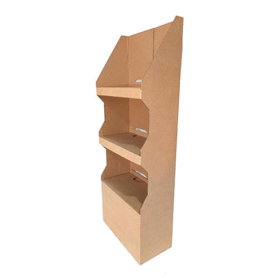 exhibidor plegable de carton