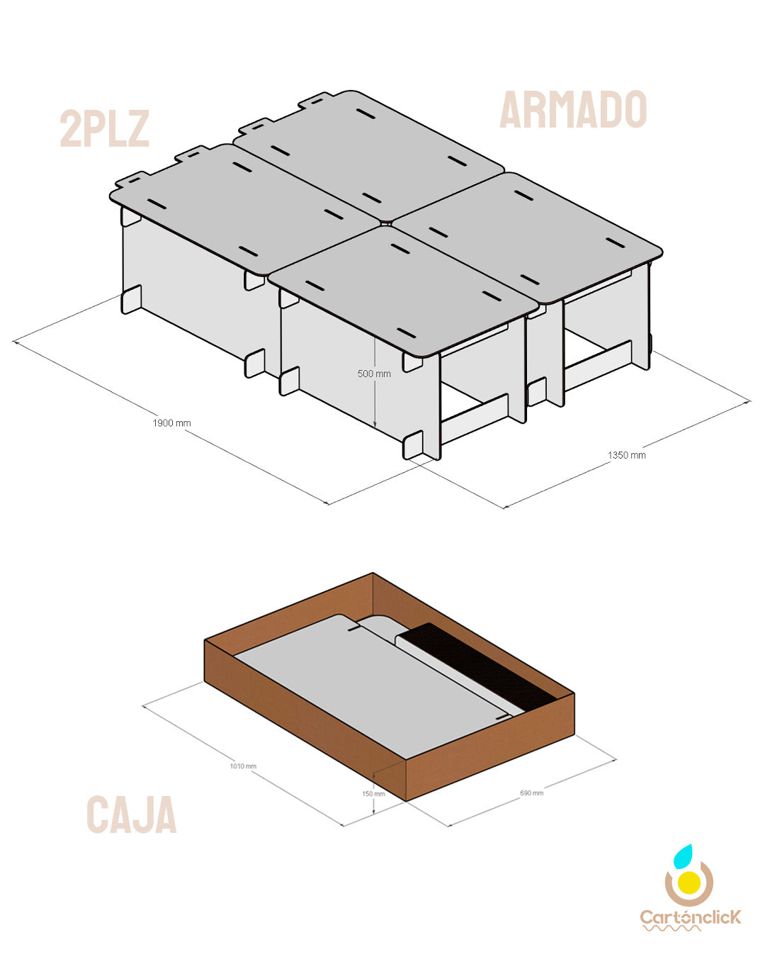 Home Staging - Cama de cartón