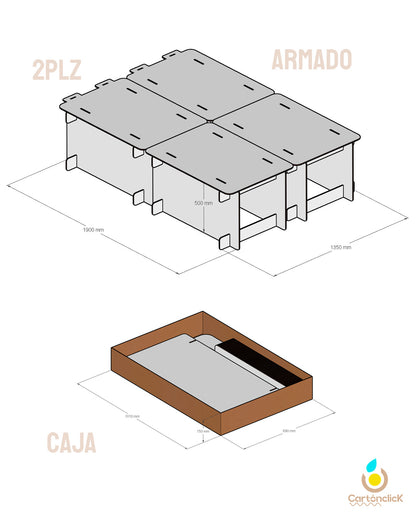 Home Staging - Cama de cartón