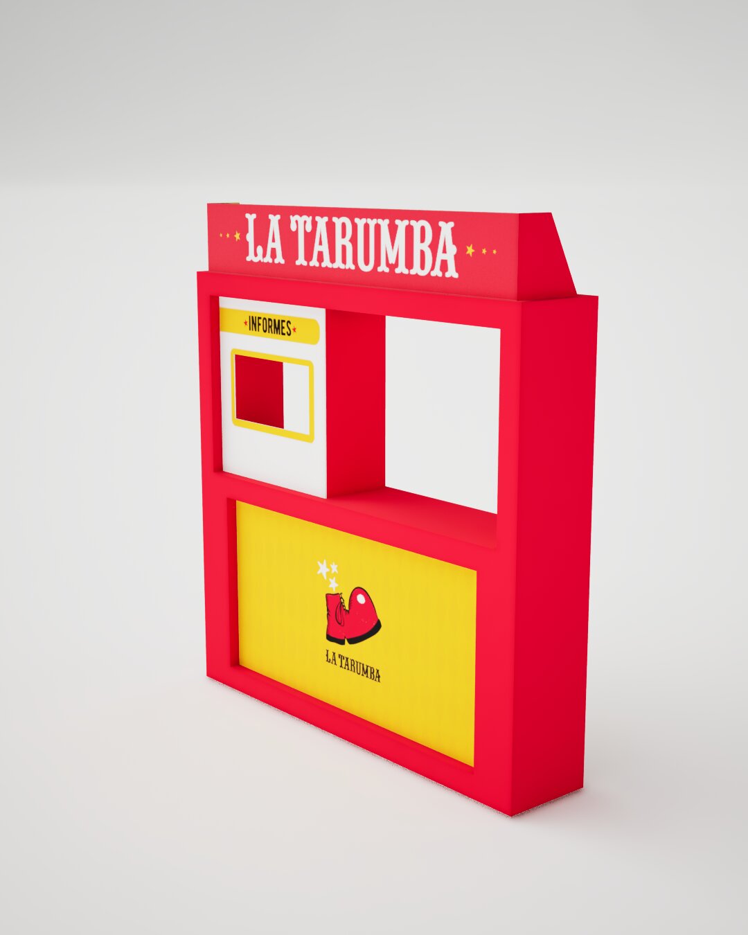 Módulo de Boletería Ecológico de Cartón | Personalizado