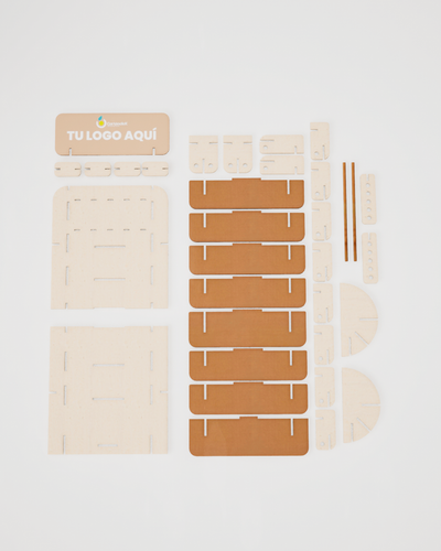 Exhibidor para Ferias | Panel Modular Híbrido Cartón + Plywood para Productos