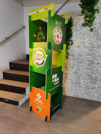 Totem Publicitario Ecologico - Modelo Puzzle