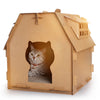 Cargar imagen en el visor de la galería, una casa para gatos hecho con carton